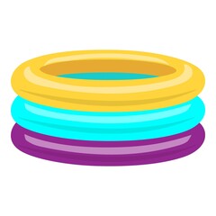 Kid water pool icon. Cartoon of kid water pool vector icon for web design isolated on white background