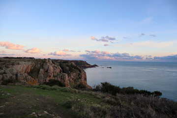 sunset over the sea