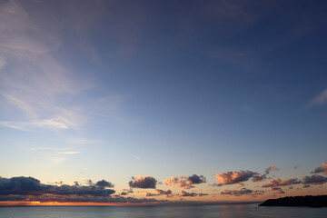 sunset over the city