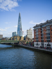 Shard and river Thames, London, UK