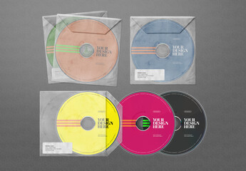 CD Mockups DVD Plastic Envelope