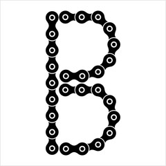 Bike Chain Icon, Drive Wheel Roller Chain