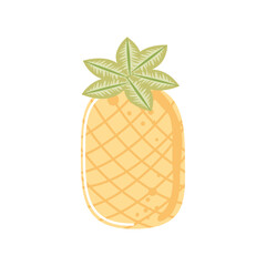 tropical pineapple fresh fruit icon isolated style