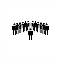 Queue Icon, Sequence, Line Of People Awaiting Their Turn To Be Attended, Proceed Or Waiting For Something