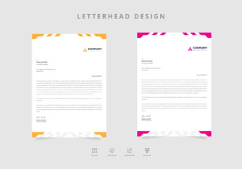 Modern stationery business corporate identity with letterhead template and Vector