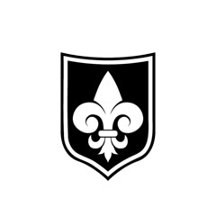 Fleur de lis icon isolated on white background