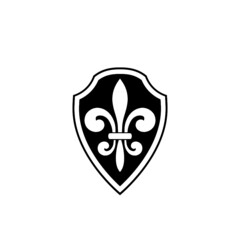 Fleur de lis icon isolated on white background © sljubisa