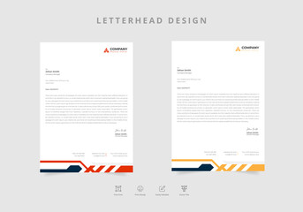 Corporate identity template. stationery template design with letterhead template, and Vector