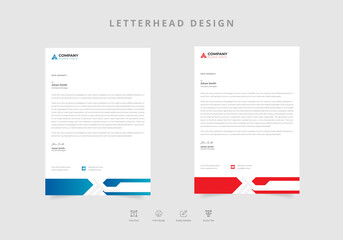 Modern stationery business corporate identity design with letterhead template  stationery template design Vector