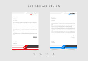 Professional modern business letterhead template design set Vector