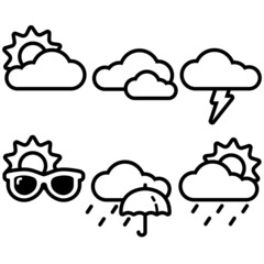 Pacote de ícones sobre meteorologia.