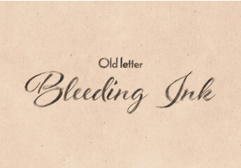 Ink Bleed Old Letter Text Effect Mockup