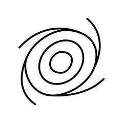 Milky way space line icon