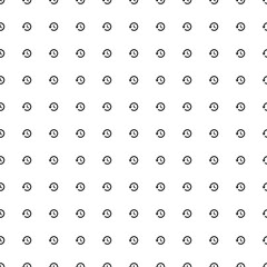 Square seamless background pattern from geometric shapes. The pattern is evenly filled with black time back symbols. Vector illustration on white background