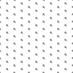 Square seamless background pattern from geometric shapes. The pattern is evenly filled with black zoom in symbols. Vector illustration on white background