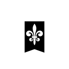 Fleur de lis, lily flowers icon isolated on white background