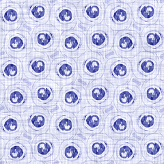 Denim blue white glitch geo linen texture. Seamless textile effect background. Weathered indigo dye pattern. Coastal cottage beach home decor. Rustic vintage washed out geometric fabric material tile
