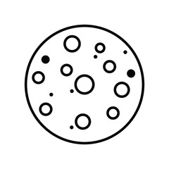 Moon body space line icon