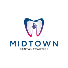  Dental Clinic Logo Tooth abstract Linear Dentist stomatology