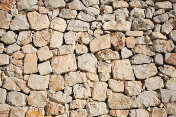 Texture of old rural stone wall