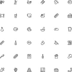 icon vector icon set such as: baked, christmas, pink, grape, winery, vegan, human, parasitic, aroma, baguette, bbq, pressure, cultivation, spaghetti, brown, pharmacy, wheat, invitation, slow