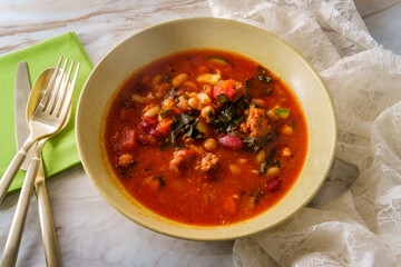 Italian Sausage Minestrone Soup
