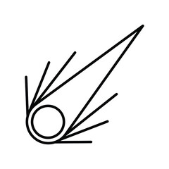 Comet astronomical space line icon