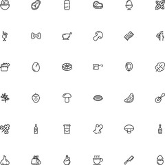 icon vector icon set such as: herbal, production, olive, ruote, disposable, lettuce, market, away, semifinished, seed, stelline, etching, cavatappi, gastronomy, short, wild, garlic, asian, beer
