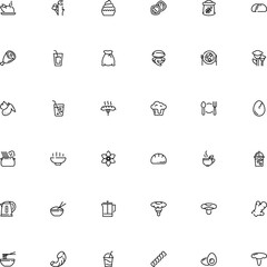 icon vector icon set such as: champignon, milkshake, umbrella, thermal, hard, yellow, fun, star anise, prepare, maker, aniseed, kettle, french press, noodle, vegan, mobile, pan, cheese, eggs, cutlery