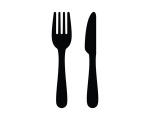 Cutlery icon. Fork and knife icon. Simple icon vector design.