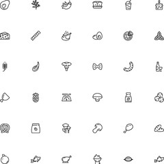 icon vector icon set such as: cardamon, sausage, engraving, noodle, print, wineglass, round, line icon, baguette, eggs, effect, agaric, parmesan, disposable, instrument, jar, italian food, wine