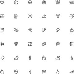 icon vector icon set such as: cutlery, catering, french, soup, culture, lager, orange fruit, candle, russula, pattern, freshness, frozen, elegance, packaging, full, drinking beer, korean, poisonous