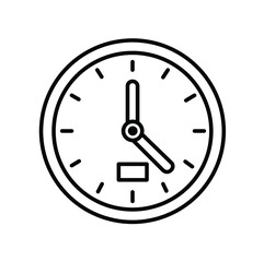 Room clock interior illustration line icon