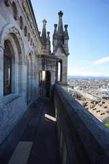 Temple de Saint-Pierre vue sur Genève depuis le sommet de la tour