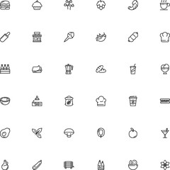 icon vector icon set such as: mexican, pepper, ice cream, wooden, milk, storefront, coconut, red, salami, leafy, take, cola, dish, gastronomy, ui, key, aniseed, cloth, flour, house, maker, juicy