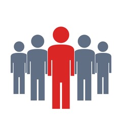 the Board of Directors, vector web icon, blue and red colors