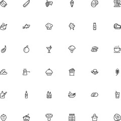 icon vector icon set such as: charcoal, animal, nigiri, cooker, sashimi, pub, cone, closed, bean, technology, tradition, vineyard, french, fork, agriculture, soup, accessory, autumn, decor, sushi