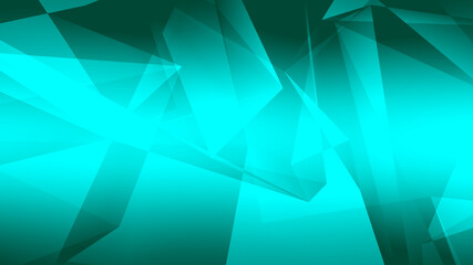 Obraz premium Abstract blue green polygon triangle pattern gradient background. 3d render illustration.