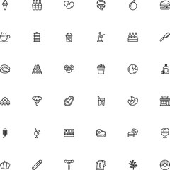 icon vector icon set such as: kill, pork, clam, leg, blade, liquor, grain, chili, colorful, cone, rice, modern, marine, style, 4 pack, stroke, eggshell, culture, thin, lemon, drawn, sirloin, keg