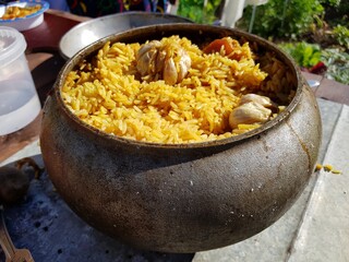 cooking of chicken