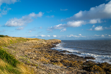 Beautiful and rocky coast in Wales. 