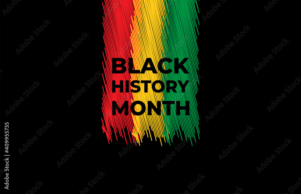 Poster African American History or Black History Month. Celebrated annually in February in the USA and Canada. black history background - Posters