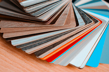Creative abstract of the of color PVC polythene plastic