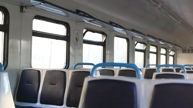 Empty subway car at the peak of the pandemic