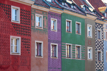 Poznan. Market square on a sunny day.