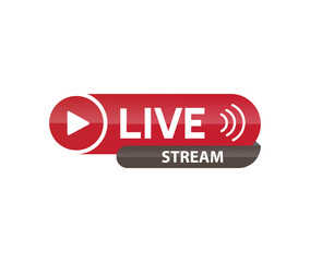 Live streaming logo with play button