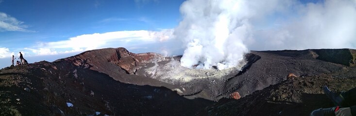 smoke from the volcano