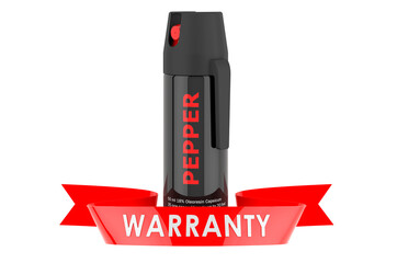 Pepper spray warranty concept. 3D rendering
