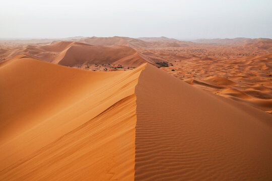 Wonderful sand dune on sunny day in Morocco