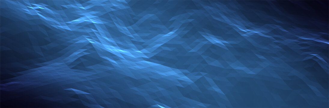 Futuristic blue background. Polygonal pattern. 3d vector illustration